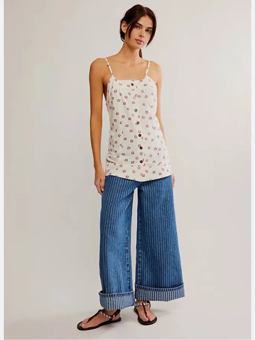 Free‎ People Maddie Printed Tunic Top New!